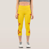 Staatsflagge in Mexiko Capri Leggings (Vorderseite)