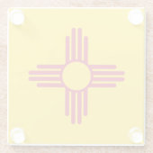 Staatsflagge in Mexiko Glasuntersetzer (Rückseite)