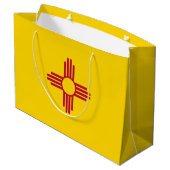 Staatsflagge in Mexiko Große Geschenktüte (Rückseite Schrägansicht)