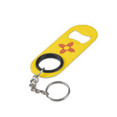 Staatsflagge in Mexiko Mini Flaschenöffner (Rückseite Schrägansicht)