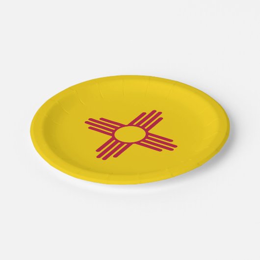 Staatsflagge in Mexiko Pappteller (Schrägansicht)