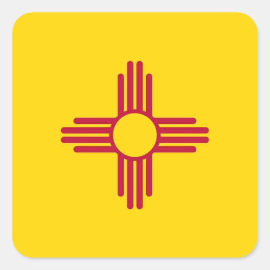 Staatsflagge in Mexiko Quadratischer Aufkleber (Vorderseite)