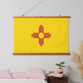 Staatsflagge in Mexiko Wandteppich Mit Holzrahmen (Schlafzimmer)