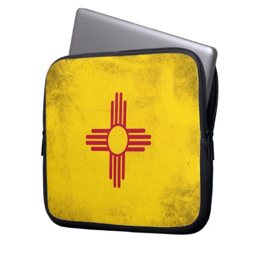 Staatsflagge in Mexiko - Zia Sun Laptopschutzhülle (Vorderseite Links)