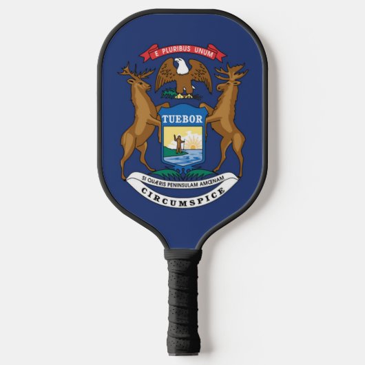 Staatsflagge in Michigan, USA Pickleball Schläger (Vorderseite)