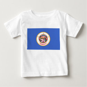 Staatsflagge in Minnesota Baby T-shirt