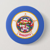Staatsflagge in Minnesota Button (Vorderseite)