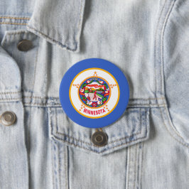 Staatsflagge in Minnesota Button