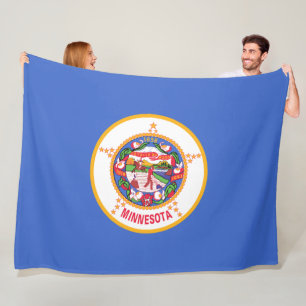 Staatsflagge in Minnesota Fleecedecke