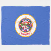 Staatsflagge in Minnesota Fleecedecke (Vorderseite (Horizontal))