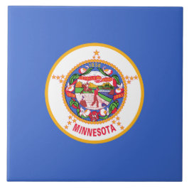 Staatsflagge in Minnesota Fliese