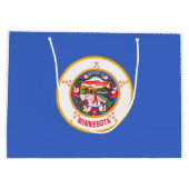 Staatsflagge in Minnesota Große Geschenktüte (Rückseite)