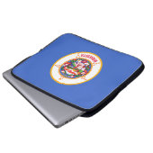 Staatsflagge in Minnesota Laptopschutzhülle (Vorne Knopf)