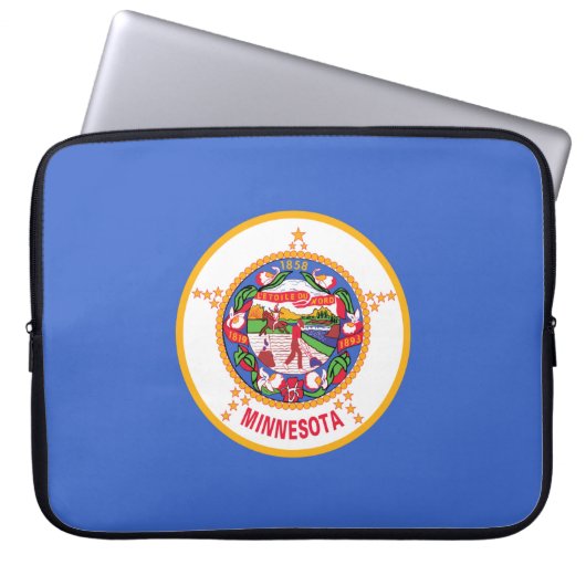 Staatsflagge in Minnesota Laptopschutzhülle (Vorderseite)