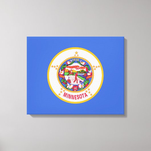 Staatsflagge in Minnesota Leinwanddruck (Vorderseite)