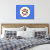 Staatsflagge in Minnesota Leinwanddruck (Insitu (Schlafzimmer))