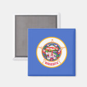 Staatsflagge in Minnesota Magnet (Vorderseite/Rückseite)