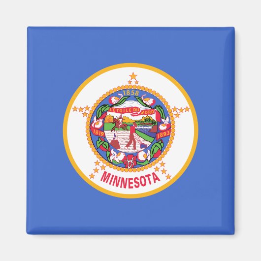 Staatsflagge in Minnesota Magnet (Vorne)