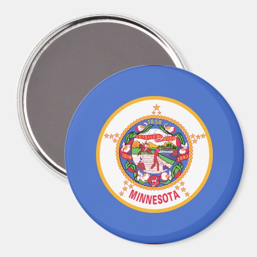 Staatsflagge in Minnesota Magnet (Vorderseite/Rückseite)