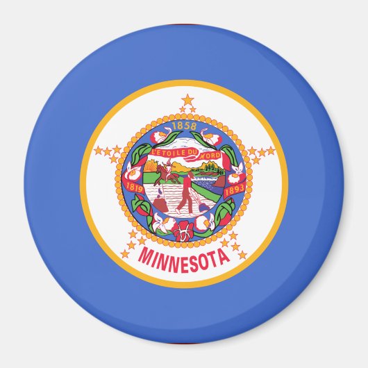 Staatsflagge in Minnesota Magnet (Vorne)