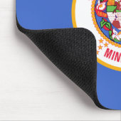 Staatsflagge in Minnesota Mousepad (Ecke)