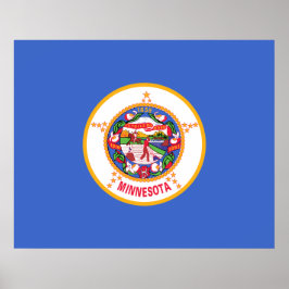 Staatsflagge in Minnesota Poster