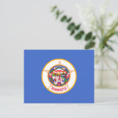 Staatsflagge in Minnesota Postkarte (Stehend Vorderseite)