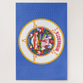 Staatsflagge in Minnesota Puzzle (Vertikal)