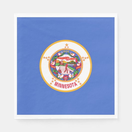 Staatsflagge in Minnesota Serviette (Vorderseite)