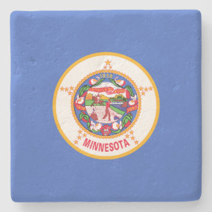 Staatsflagge in Minnesota Steinuntersetzer