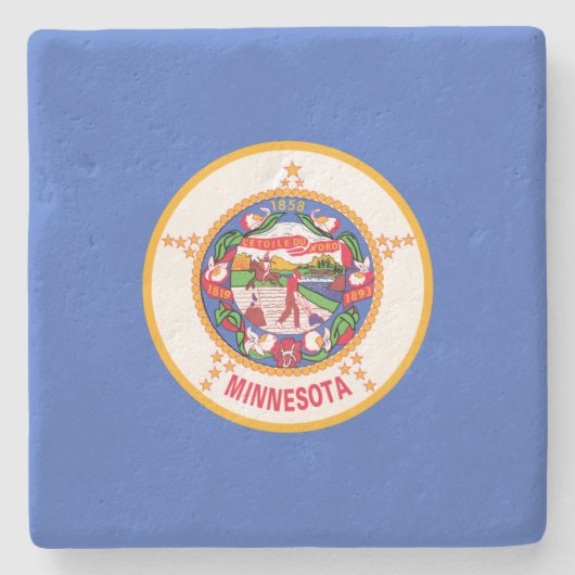 Staatsflagge in Minnesota Steinuntersetzer (Vorderseite)