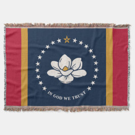 Staatsflagge in Mississippi Print Patriotic Decke