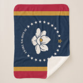 Staatsflagge in Mississippi Print Patriotic Sherpadecke (Vorderseite)