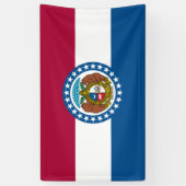 Staatsflagge in Missouri Banner (Vertikal)