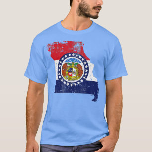 Staatsflagge in Missouri - Flaggenflagge T-Shirt