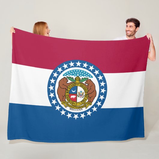 Staatsflagge in Missouri Fleecedecke (Beispiel)