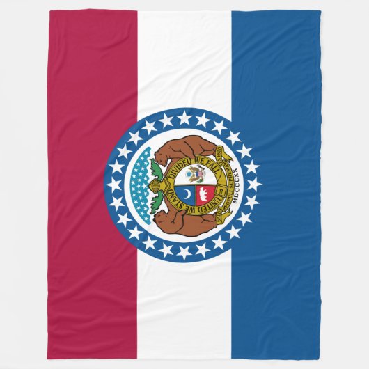 Staatsflagge in Missouri Fleecedecke (Vorderseite)