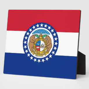 Staatsflagge in Missouri Fotoplatte