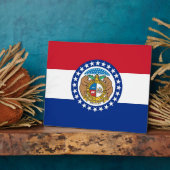 Staatsflagge in Missouri Fotoplatte (Seite)