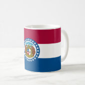 Staatsflagge in Missouri Kaffeetasse (VorderseiteRechts)