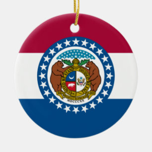 Staatsflagge in Missouri Keramik Ornament