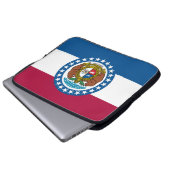 Staatsflagge in Missouri Laptopschutzhülle (Vorne Knopf)