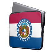 Staatsflagge in Missouri Laptopschutzhülle (Vorderseite Links)