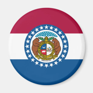 Staatsflagge in Missouri Magnet