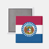 Staatsflagge in Missouri Magnet (Vorderseite/Rückseite)