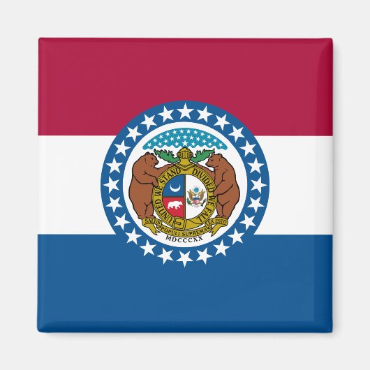 Staatsflagge in Missouri Magnet (Vorne)