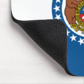Staatsflagge in Missouri Mousepad (Ecke)