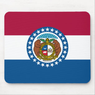 Staatsflagge in Missouri Mousepad