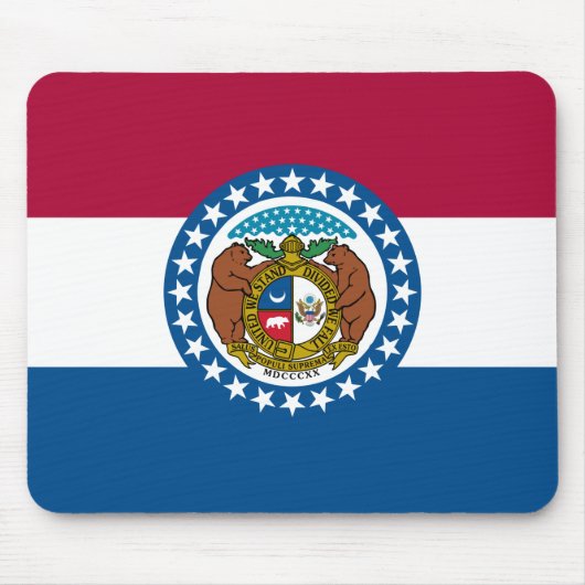 Staatsflagge in Missouri Mousepad (Vorne)
