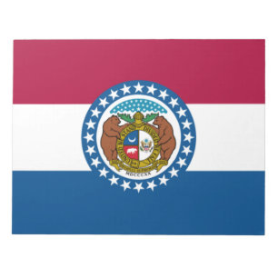 Staatsflagge in Missouri Notizblock